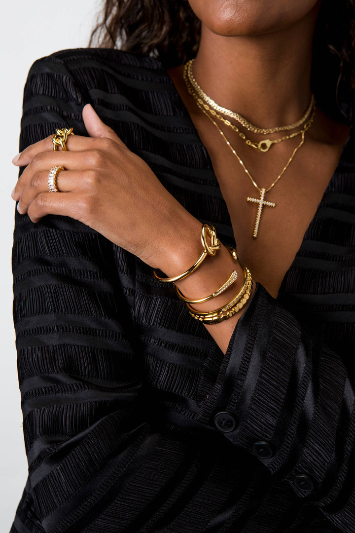 Incanto Maxi Cross Necklace: Gold