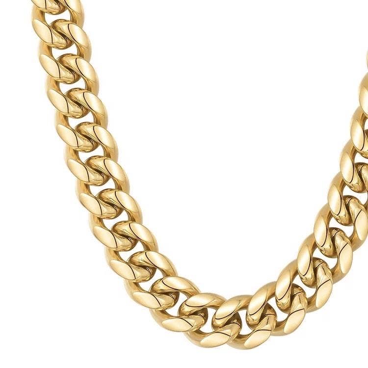 Blaire Chunky Necklace: Yellow Gold