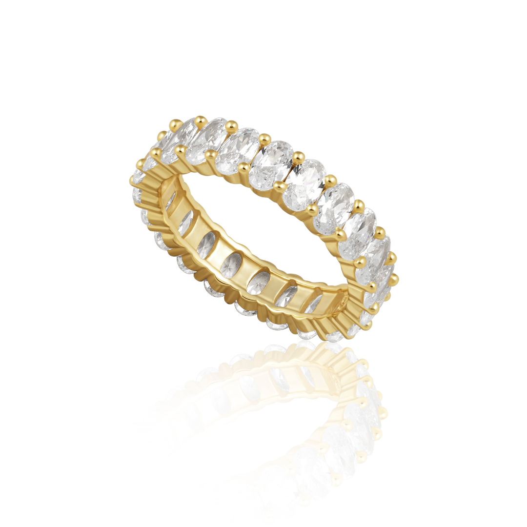 Oval Eternity Band: Gold