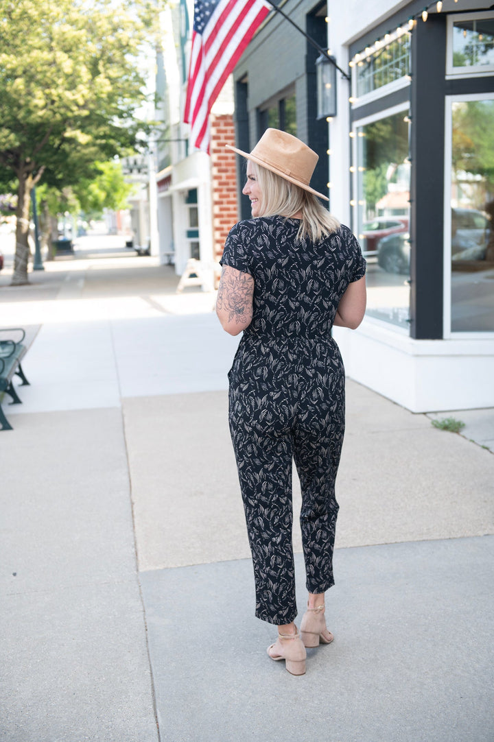 Surplice Tapered Jumpsuit