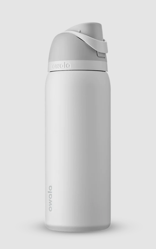 Owala FreeSip Stainless Steel Water Bottle - Shy Marshmallow White