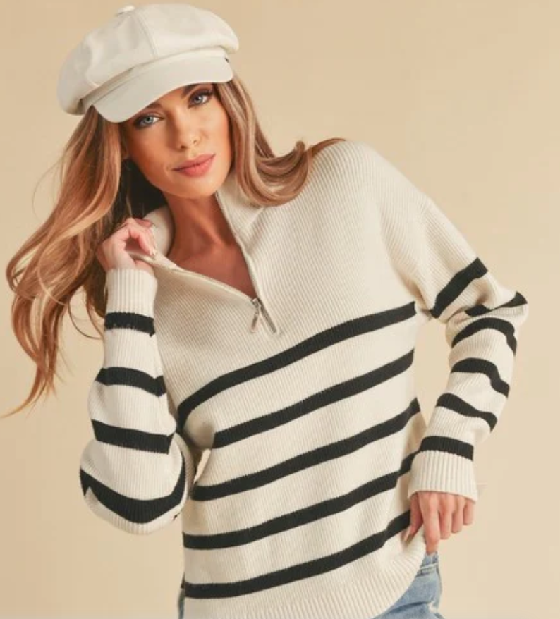 Frankie Striped Pullover Sweater
