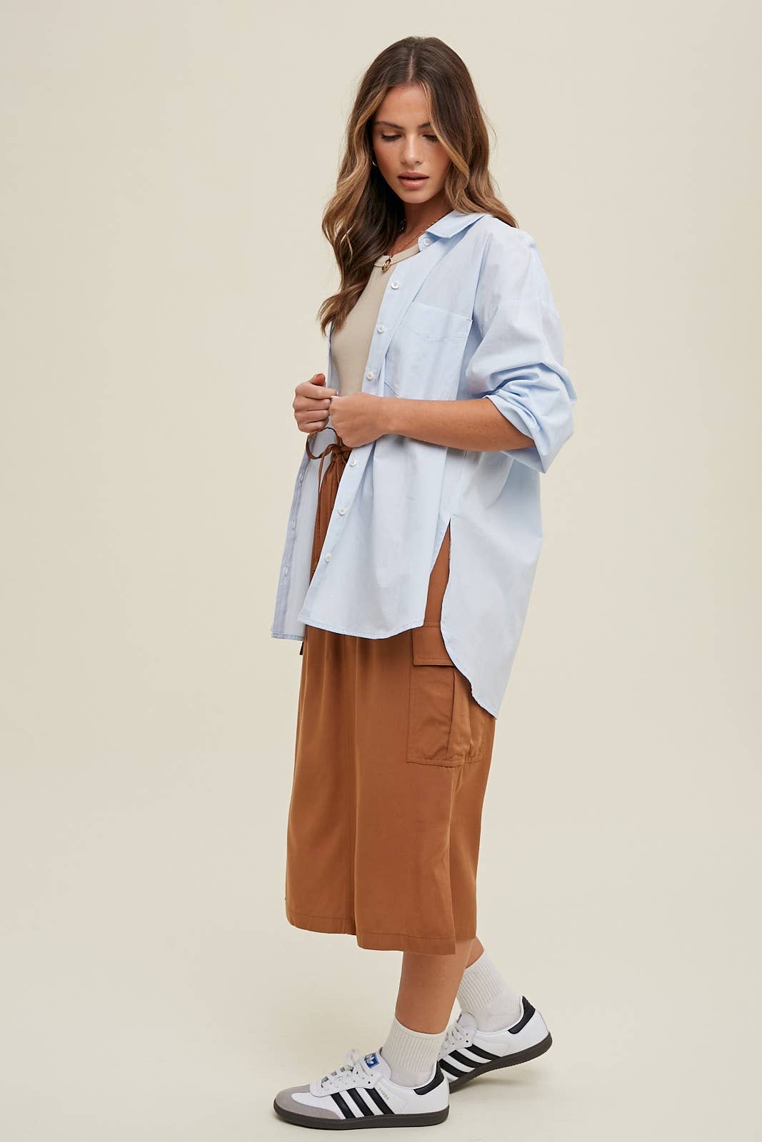 OVERSIZE BUTTON-UP SHIRT WITH POCKET